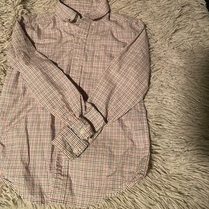 Janie and Jack orange and blue button down